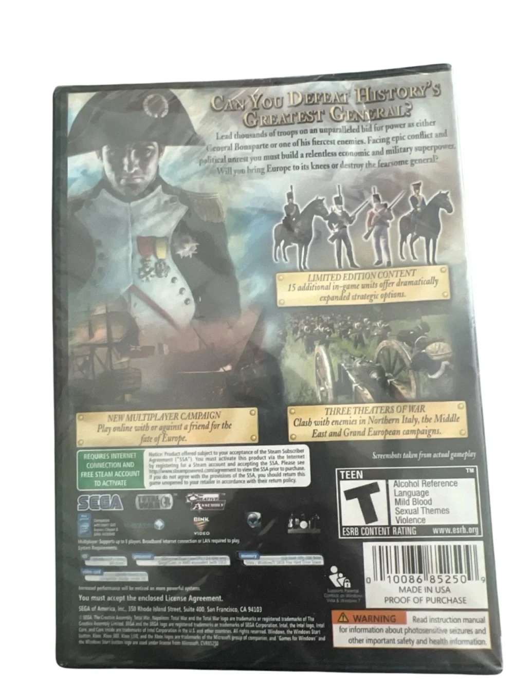 Napoleon Total War Limited Edition PC DVD Sealed Games‎ For Windows SEGA